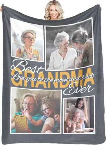Miniatura 34 de Manta personalizada con fotos, mantas personalizadas con imagen para madre, padre, niños, hermana, amigos, parejas, cumpleaños, 1 foto, 30 x 40
