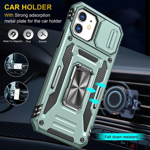 Miniatura 22 de Funda para iPhone 13 Pro con funda para cámara, con soporte de anillo para soporte, con función de montaje magnético para automóvil, para iPhone 13