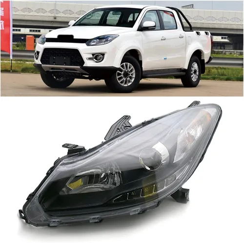 Miniatura 2 de Conjunto de faros delanteros compatible con JMC Vigus 3 Vigus 5 Pickup (negro, lado izquierdo)