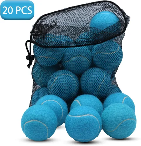 Miniatura 2 de SHYUJAJIE Tennis Balls, 20 Pack Training Tennis Balls,High Elasticity Practice Tennis for Beginner, Exercise Playing Balls for Pet Dog Azul claro