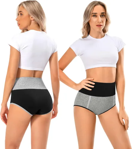 Miniatura 2 de MISSWHO Cotton High Waisted Womens Underwear Soft Stretch Breathable Full Coverage Ladies Panties Multipack