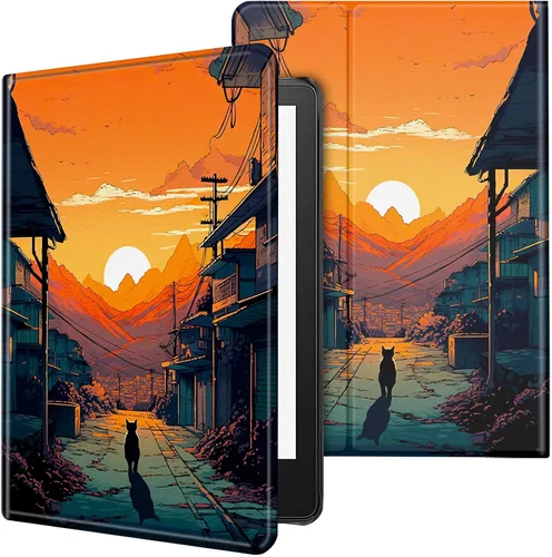 Miniatura 43 de Funda para tablet Kindle Fire 7 2019/2017 lanzamiento 9ª/7ª generación 7 pulgadas, ligera, protectora de piel sintética, cubierta inteligente