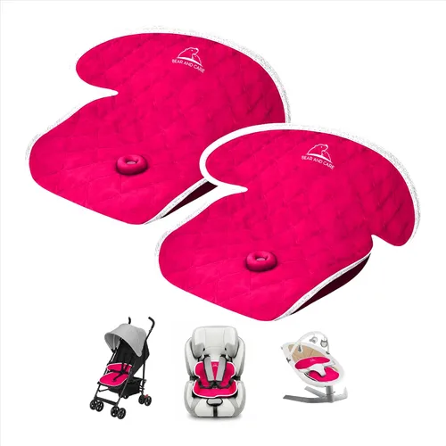 Miniatura 9 de Bear and Care - Almohadillas de charco - Cochecitos, gorilas y almohadilla de asiento de automóvil, funda impermeable y lavable a máquina en el Negro