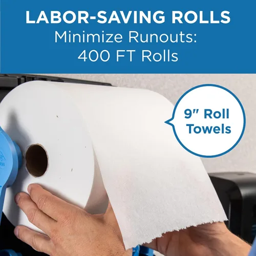 Miniatura 7 de Rollo de papel de toalla Sofpull Hardwound para despachador automático SofPull (WxL) 9.0 pulgadas x 500 pies (caja de 6 rollos), 6