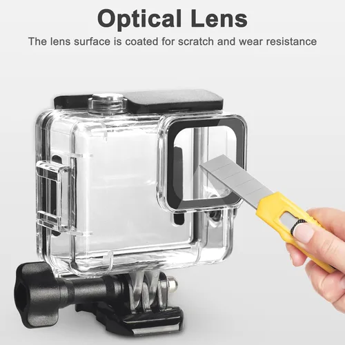 Miniatura 3 de OKFUN Funda protectora de buceo impermeable para Go Pro Hero 4K, 196 pies/196.9 ft, carcasa duradera para buceo subacuático, esnórquel, surf