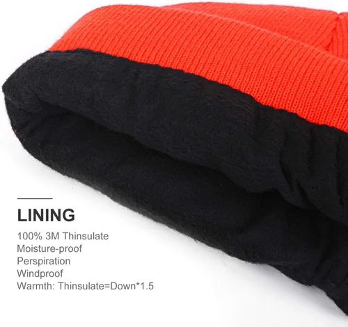 Miniatura 3 de FWPP Thinsulate - Gorro de invierno con forro térmico de lana de -5