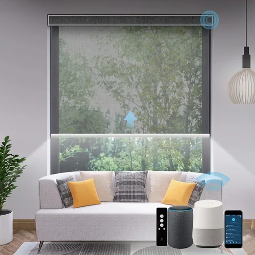 Miniatura 17 de SmartWings Persianas Motorizadas con Filtro de Luz, Compatible con Matter Thread Homekit Z-Wave Alexa Google, Persianas con 70% de Opacidad Safari
