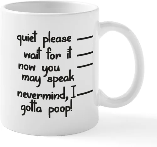 Miniatura 16 de CafePress Time To Poop Mugs Taza de café de cerámica de 11 oz (11.0 fl oz)