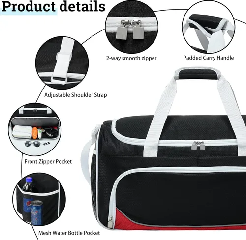 Miniatura 12 de Bolsa de gimnasio para hombre, 55 L, duradera, grande, para viajes, entrenamiento, fitness