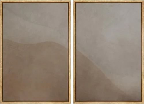 Miniatura 127 de IDEA4WALL - Set de lienzos enmarcados para pared, diseño tropical, selva, hoja de plátano, guepardo rosa, gato, naturaleza, desierto, arte digital