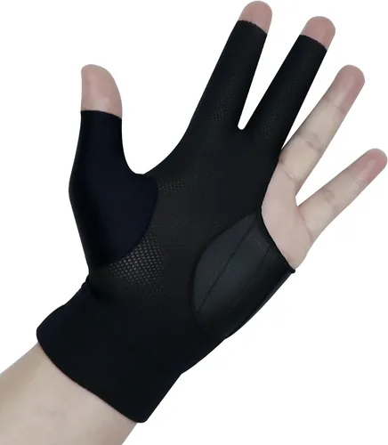 Miniatura 3 de LeFeng - Guantes de billar profesionales para billar, 3 dedos abiertos, para mano izquierda para hombres y mujeres
