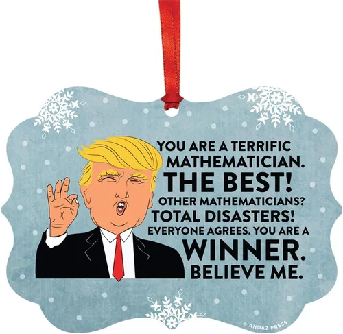 Miniatura 62 de Andaz Press Presidente Donald Trump Fancy Frame Recuerdo Adorno de Navidad Regalo de broma Ejecutivo de Cuenta, 1 paquete, Divertidas Ideas