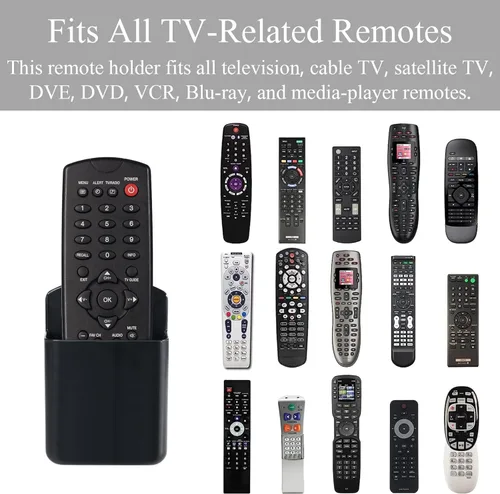 Miniatura 5 de noonebutyou Soporte de control remoto de pared para TV, soporte autoadhesivo para rotulador, soporte para bolígrafo, para hogar, oficina, escuela
