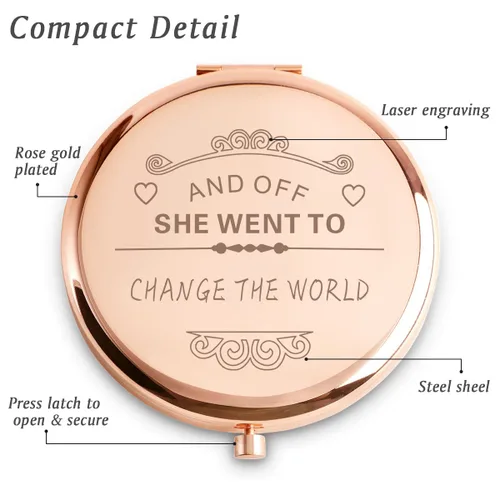 Miniatura 3 de Regalos inspiradores para mujeres, regalos personalizados para el día de la madre, cumpleaños, graduación, amistad, regalo único de espejo compacto