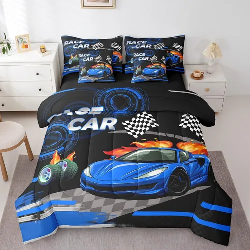 Miniatura 24 de Feelyou Juego de edredón de tren vintage de 7 piezas, diseño retro de motor de vapor para niños y niñas, juego de ropa de cama retro de tren