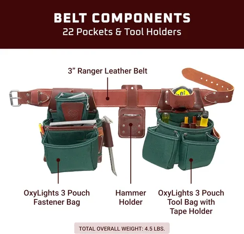 Miniatura 3 de Occidental Leather OxyLights Framer - Utility Holster Pouch Package with Double Outer Bag - Made in USA Verde
