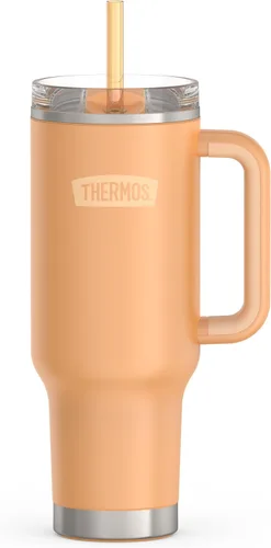 Miniatura 17 de THERMOS Taza Portavasos de Acero Inoxidable - 40 Onzas, Verde Alpino - Vaso Térmico con Tapa y Popote, Además de Cierre Deslizante Resistente a Fugas