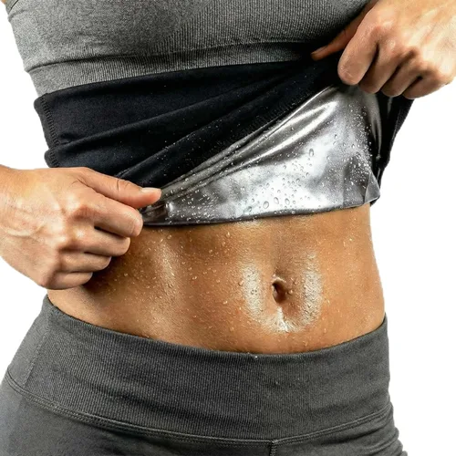 Geyoga Faja reductora de cintura para sudar y entrenar el estómago para mujeres Interior plateado