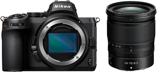 Nikon Cuerpo de cámara sin espejo de marco completo Z5 Lente NIKKOR Z 0.945-2.756 in f/4 S (renovado)