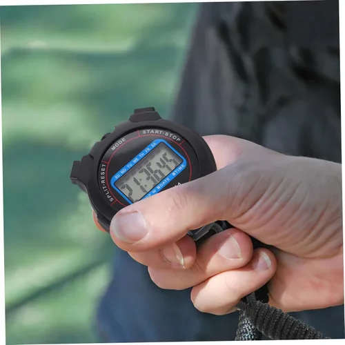 Miniatura 5 de GALPADA Cronómetro digital con pantalla grande, funcionamiento silencioso, temporizador portátil de mano para natación, entrenamiento, correr