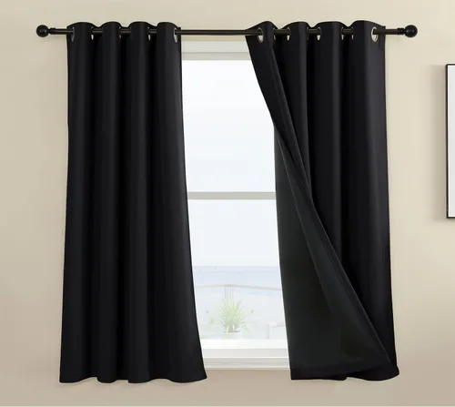 Miniatura 65 de Rutterllow - Cortinas 100% opacas, paneles de cortina con ojales, aislamiento térmico y bloqueo de luz para habitación y sala de estar