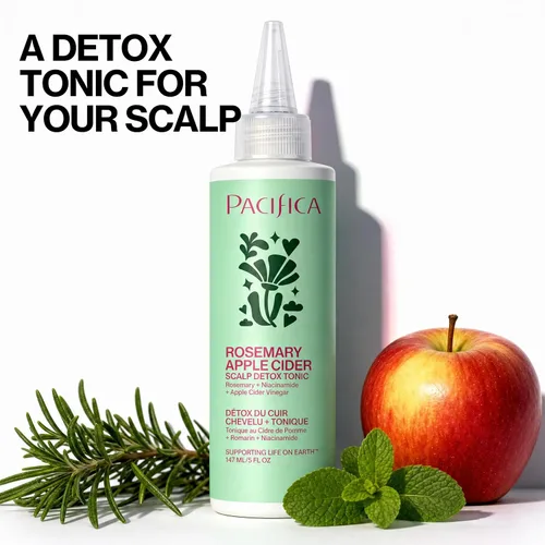 Miniatura 3 de Pacifica Tónico Desintoxicante para el Cuero Cabelludo – Exfoliante para el Cuero Cabelludo de Romero y Vinagre de Sidra de Manzana, Enjuague