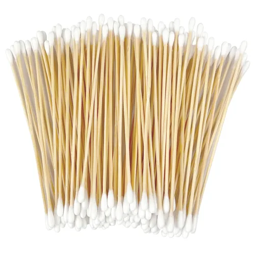 Miniatura 10 de Eyxformula 200 hisopos de algodón de limpieza de pistola de 6 pulgadas con puntas de doble punta, palos de bambú fuertes, hisopos de algodón largos