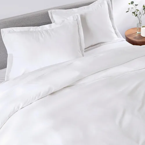 Miniatura 3 de PeachSkinSheets Night Sweats: El juego original de fundas de edredón de 1500 hilos suaves para cama King/Cali King en color blanco clásico