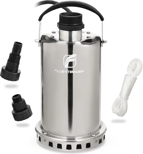 Miniatura 8 de FLUENTPOWER Bomba de sumidero sumergible portátil de 1/4 HP de 1900 GPH, control manual con cable de 16.4 pies para drenar el agua de la piscina