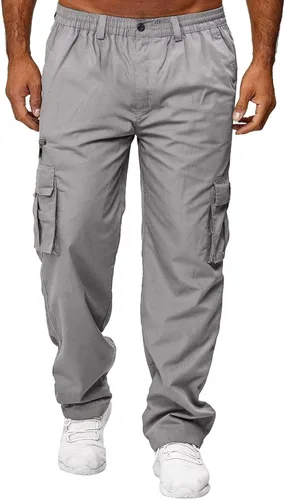 Miniatura 2 de Pantalones de carga para hombre, ligeros, tácticos, para senderismo, ajuste clásico, múltiples bolsillos