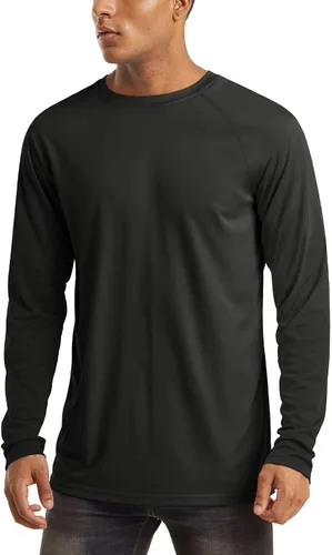 Miniatura 77 de MAGCOMSEN Camisas de manga larga para hombre, protección solar UPF 50+, camisetas atléticas para senderismo, correr, entrenamiento, protección