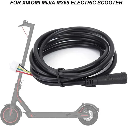 Miniatura 2 de Cable de alimentación de datos de scooter, 4.2 ft 4.17 pies 42 V caucho negro datos cable de alimentación Accesorios para Xiaomi Mijia M365 Scooter
