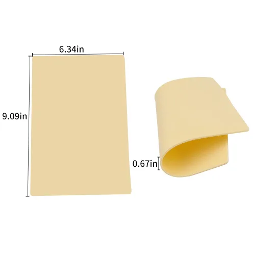 Miniatura 2 de Piel de tatuaje falsa - 10 piezas de piel de práctica en blanco (6 x 8 x 0.4 pulgadas), uso de doble cara de piel de práctica de silicona, práctica