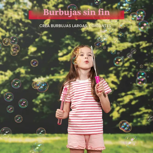 Miniatura 5 de JOYIN - Varitas grandes de 14.6 pulgadas para hacer burbujas para niños, 6 piezas con solución de recambio, juguete de verano, recuerdo de fiesta