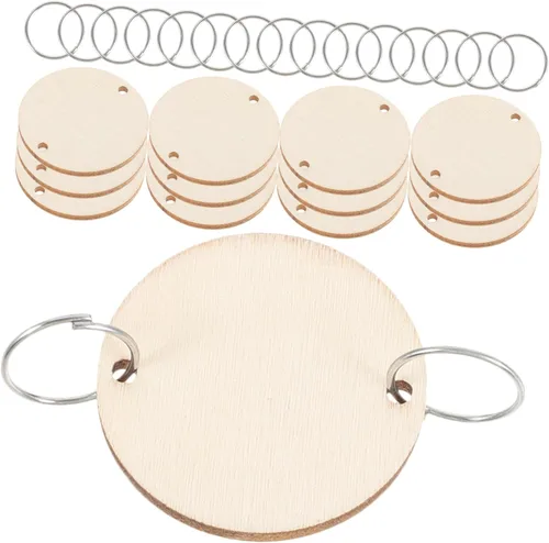 EXCEART 100 unidades de decoración navideña para decoración del hogar, etiquetas de madera, etiquetas redondas, etiquetas de regalo, etiquetas de
