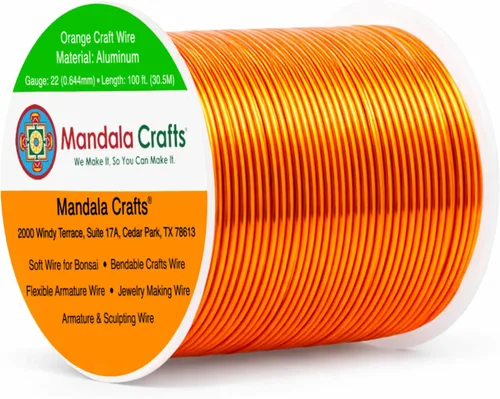 Miniatura 82 de Mandala Crafts - Alambre de aluminio anodizado de 8 calibre para hacer joyas - 9.75 m de alambre flexible negro colorido - Flexible para bonsái