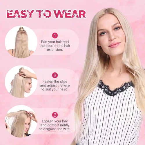 Miniatura 8 de MY-LADY - Extensiones de cabello humano real, extensiones de cabello humano real, 12 pulgadas, color marrón oscuro, extensiones de cabello largo