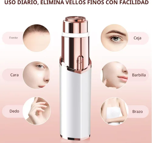 Miniatura 6 de Depilación facial para mujeres, afeitadora portátil, removedor de pelo indoloro recargable para cara, labios superiores, barbilla, pelusa