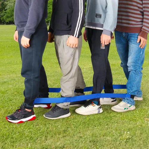Bandas de carreras de 4 patas, cuerda de amarre de carreras de 4 patas, colorida y duradera y firme elástica para niños y adultos, relevos,