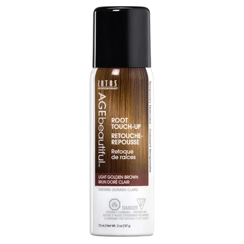 AGE beautiful Spray de color para el cabello para retoque de raíz, corrector gris, cobertura temporal, añade volumen y cubre parches de marrón