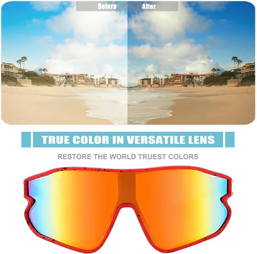 Miniatura 10 de YUNBLL&KO Gafas de sol para niños, gafas de sol de béisbol para jóvenes, TR90, marco ligero, UV400, gafas de sol deportivas para ciclismo para niñas