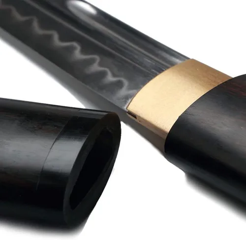Miniatura 5 de siwode Katana corta y afilada hecha a mano, espada real samurái ninja japonesa (T10 templada) de 15 pulgadas