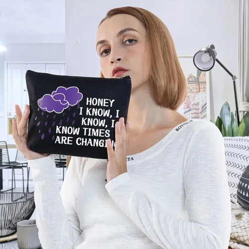 Miniatura 7 de WZMPA Bolsa de maquillaje cosmética para fanáticos de la música, regalo inspirado en la música, miel, sé que conozco, bolsa de maquillaje con Miel