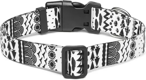Miniatura 62 de Mercano Collar ajustable para perro, patrones de diseño especial, nailon suave, cómodo y resistente, collar para mascotas para perros pequeños