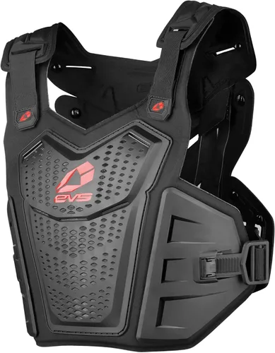 EVS Sports Deflector F1 Roost | Ajuste ceñido, protege contra colisiones y escombros | Negro/Rojo | Grande/Extra Grande