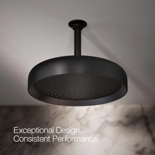 Miniatura 8 de KOHLER 26291-G-BL Statement™ Cabezal de lluvia redondo de 12" de una sola función, 1.75 gpm, negro mate