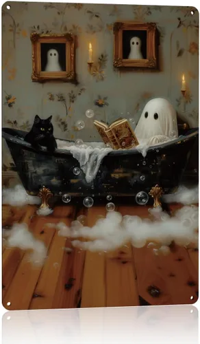Miniatura 32 de Decoración de pared de fantasma de Halloween, decoración de fiesta de Halloween para interiores y exteriores, decoración espeluznante para el hogar