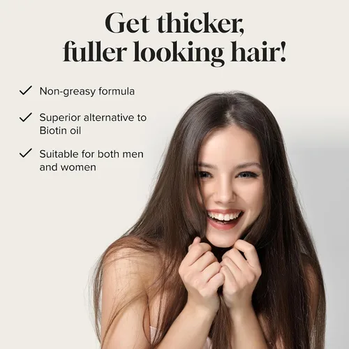 Miniatura 2 de Suero para el crecimiento del cabello Biotin, fórmula tópica avanzada para ayudar a crecer un cabello saludable y fuerte, adecuado para hombres