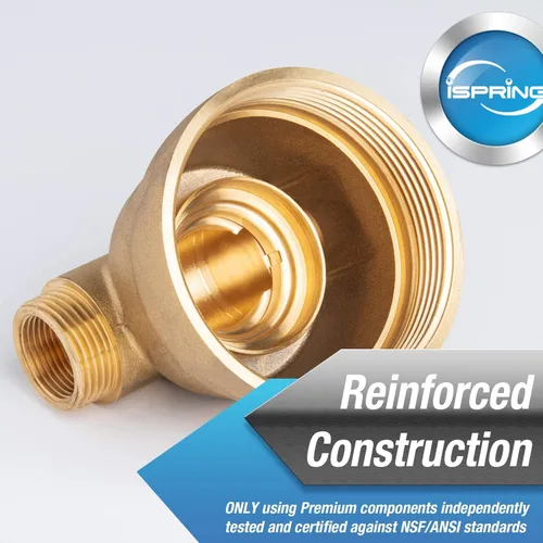 Miniatura 3 de iSpring WSP100ARB - Filtro de agua de sedimentos giratorio, reutilizable con módulo de descarga automática de pantalla táctil y raspador de carcasa