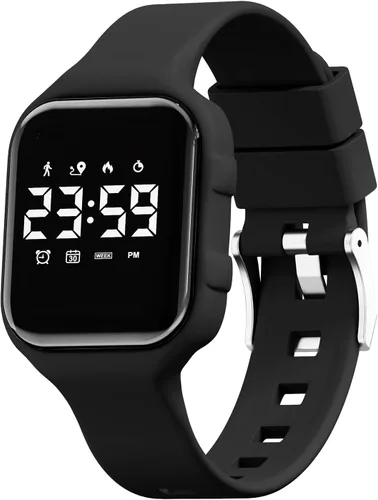 Miniatura 11 de GOLDEN HOUR Relojes deportivos digitales para niños con rastreador de fitness, reloj despertador, cronómetro, sin aplicación, regalos de cumpleaños